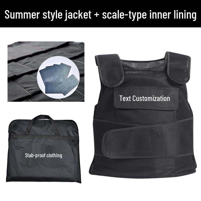Stab-Proof Security Vest - Durable Protective Wear for Duty Guards