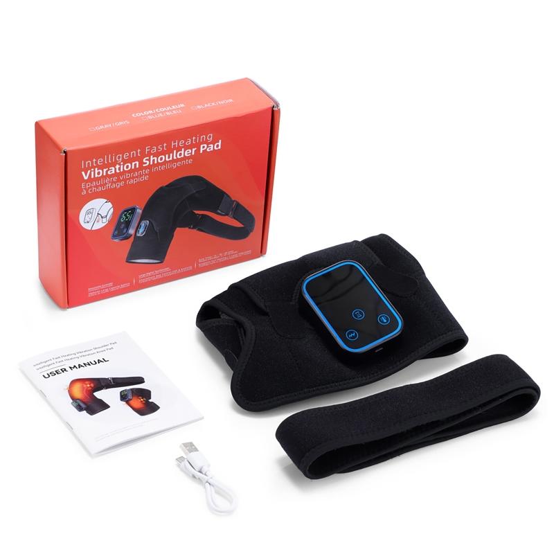Portable Electric Shoulder Massager with Vibration and Graphene Heating Wireless APP Control Hot Compress Therapy Pad Removable Design