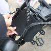 Placă de înmatriculare bicicletă electrică din carbon Set plăcuță de înmatriculare ABS Ușor de instalat Plăcuțe de înmatriculare față motocicletă Placă de înmatriculare