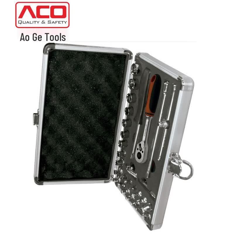ACO 29-Piece 1/4  Metric Hex Socket Ratchet Wrench Set 1/4 inch drive