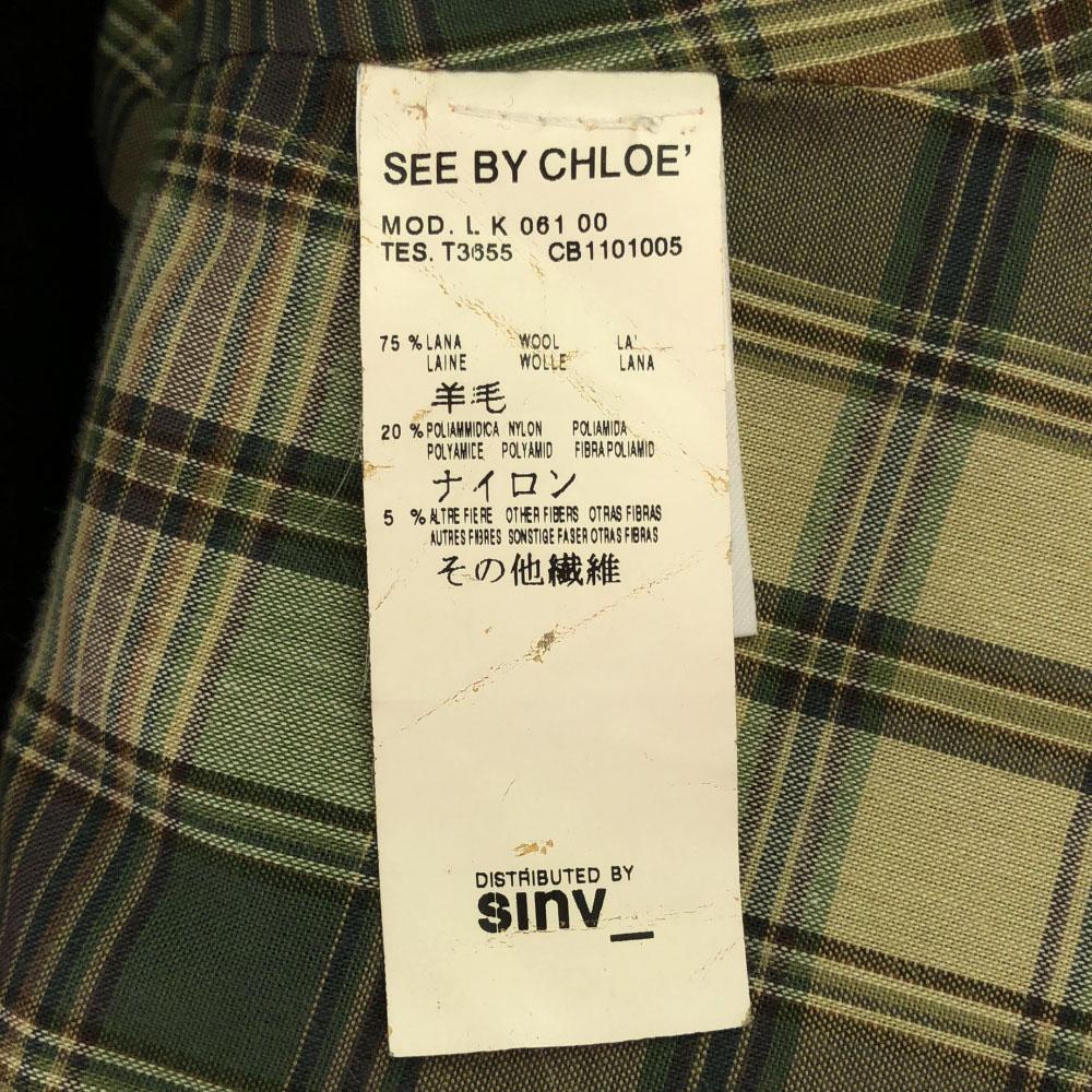 SEE BY CHLOE Wollmischung Caban 38 schwarz Damen Gebraucht