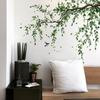 2 Pcs Large Green Tree Leaves Wall Stickers Hanging Vine Wall Decals Peel And Stick Branch Birds Wall Murals for Living Room TV Background Bedroom
