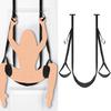 Dørhengende Sex Swing Bondage Slave Mykt kunstskinn Justerbare stropper Lastbærende sexslynger Manacle Leg Restraints Spreder Sexleketøy for voksne