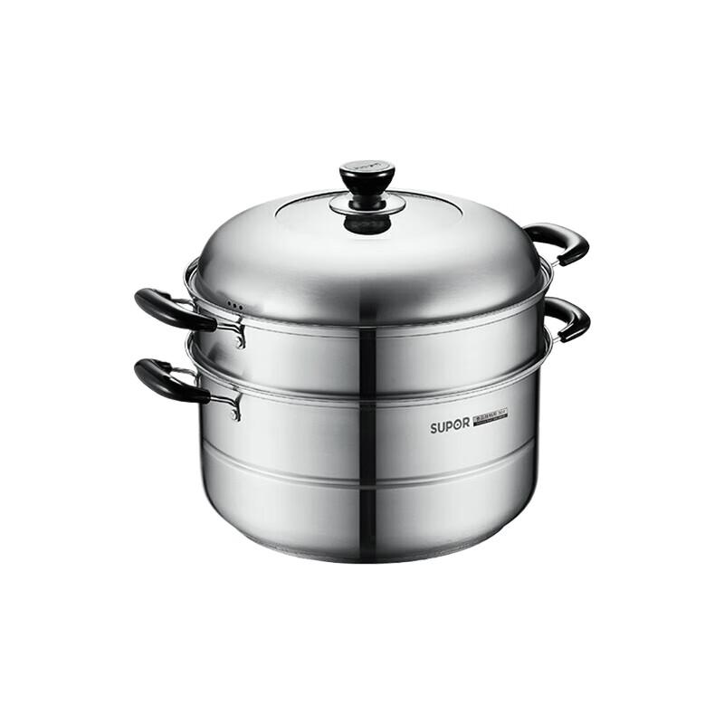 SUPOR 32cm 304 Stainless Steel Double-Layer Steamer