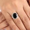 Black Onyx Gemstone 925 Sterling Silver Handcrafted Jewelry Designer Women's Ring For Anniversary Gift RR-80-21