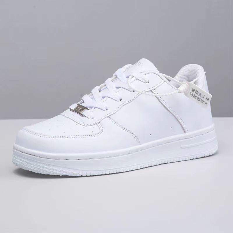 

Спортивная и повседневная обувь женская маленькая белая обувь для пары универсальная студенческая на шнуровке 44 белый