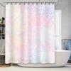 Vibrant Printed Shower Curtain Pink Blue Leopard Pattern for Bathroom Decorations