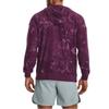 Cotton Woven Hooded Loose Fit Long Sleeved Sweatshirt Men's Purple 1377177-572