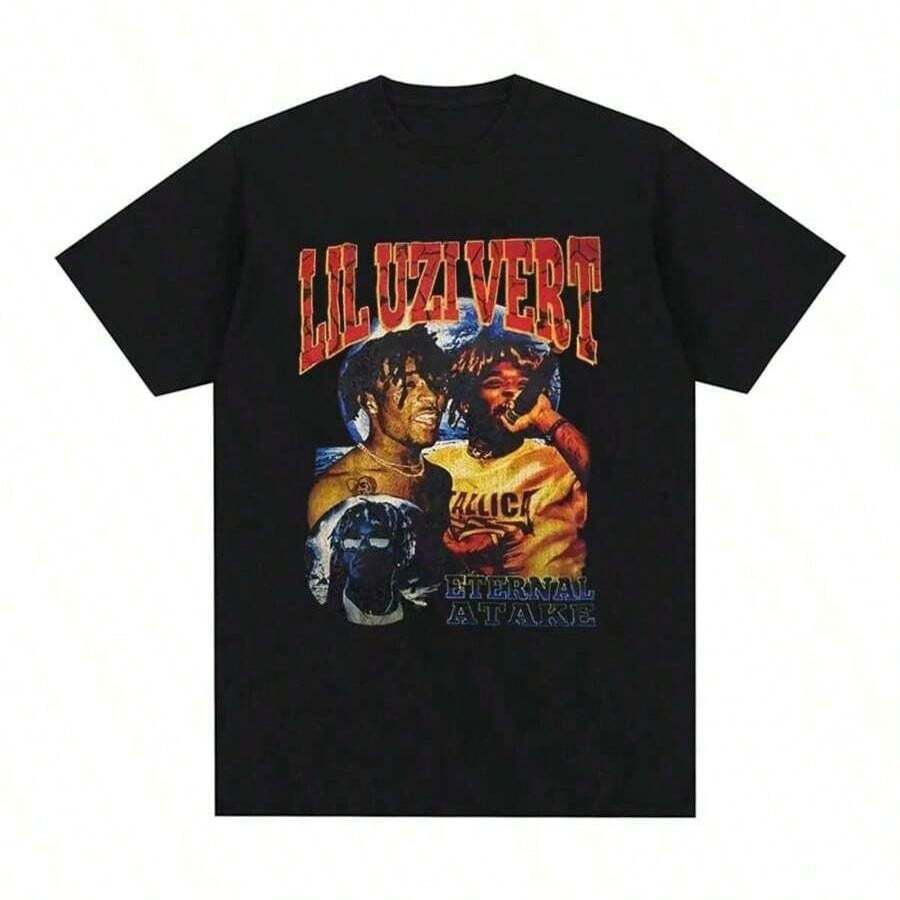 

Rapper TShirt Music Album Eternal Atake Graphic T Shirt Womens Hip Hop Vintage Short Sleeve Oversized TShirts Tops S