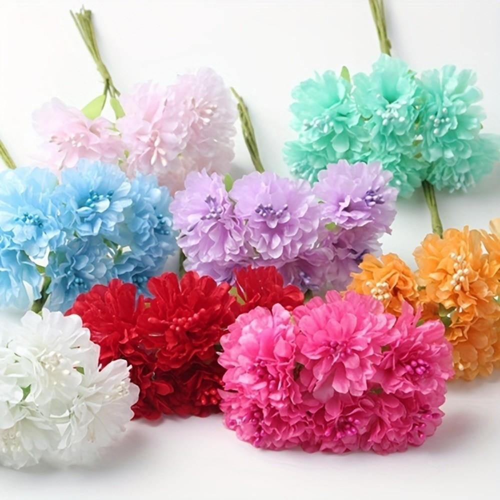 6 Heads Hydrangea Bouquet Small Bundle Artificial Flowers Creative Simulation Flowers Gift Bouquet