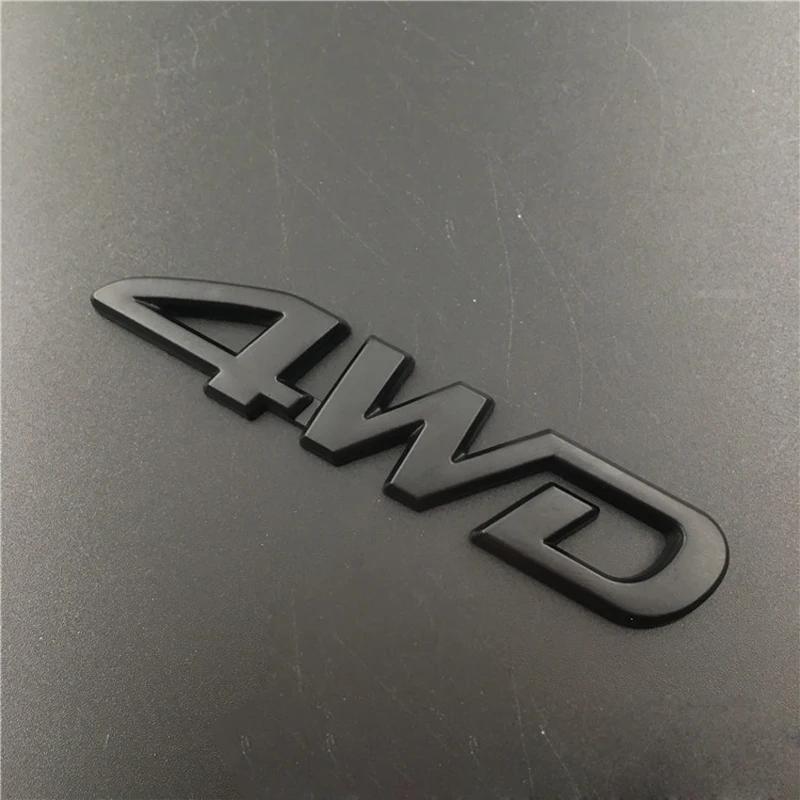 1 szt. Chromowane Metalowe Litery Logo Samochodu 3D 4WD Błotnik Samochodu Boczny Tylny Bagażnik Emblemat Odznaka Naklejki