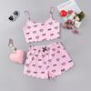 European and American Sleeveless Tank Top & Shorts Two-Piece Pajama Set for Women