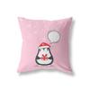 Christmas Theme Snowman Reindeer Print Pattern Cushion Cover Home Living Room Sofa Decoration Square Pillow Pillow Cover