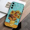 V-Van G-Gogh S-Starry Sunflowers Phone Case For Samsung Galaxy A73,A72,A71,A70,A53,A52,A51,Others Soft Black Cover
