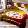 PSV Eindhoven FC Printed Bedding Set Custom Name Text 1 Duvet Cover 2 Pillowcases For Bedroom
