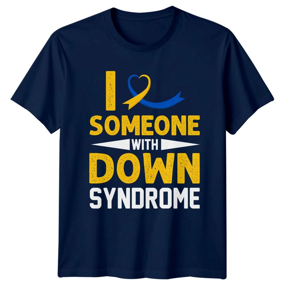 I Love Someone With Down Syndrome Awareness Ribbon TShirt