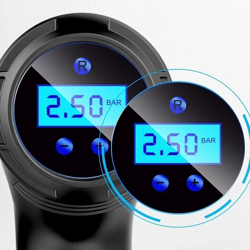 Portable 120W Digital Air Compressor - Wireless/Wired Inflatable Pump for Car, Bicycle & Balls (Tire Inflator)