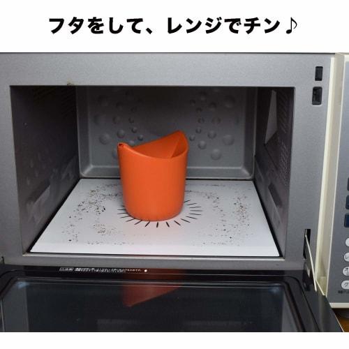 Fine Popcorn Maker, Microwave Cooking, Renchin Popcorn, Homemade Snack, FIN-750, Orange, Approx. Top Diameter 11cm X Bottom Diameter 8cm X Height 15cm