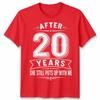 20th Wedding Unisex T Shirt Anniversary Gifts For Husband Or Wife After 20 Years