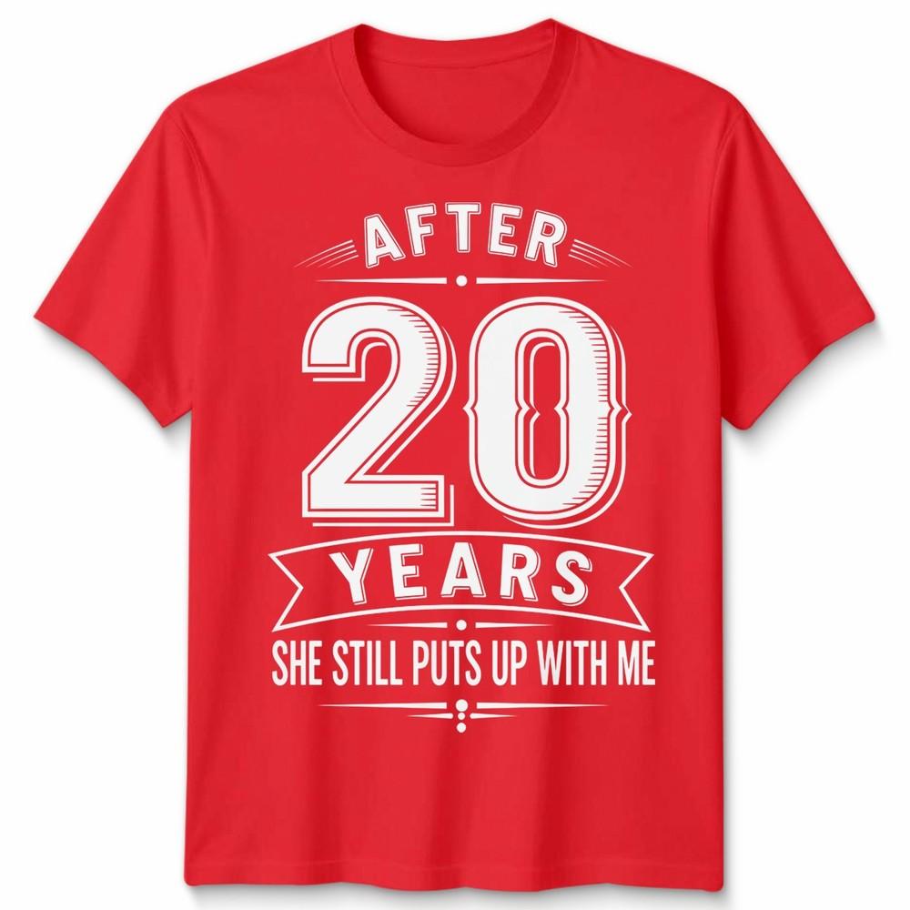 20th Wedding Unisex T Shirt Anniversary Gifts For Husband Or Wife After 20 Years