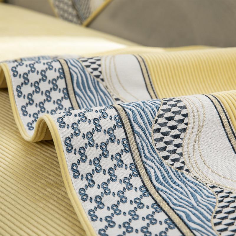 Четыре сезона универсальная подушка для дивана из кукурузного зерна с синелью и волной — фото 6