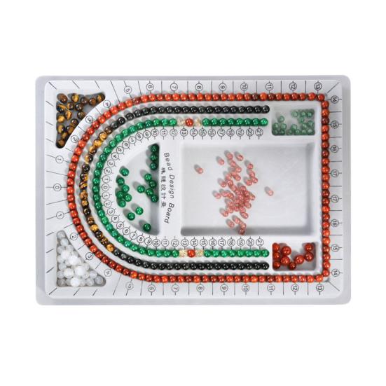 Bead Design Board DIY Jewelry Making Tray Flocked Bead Organizer