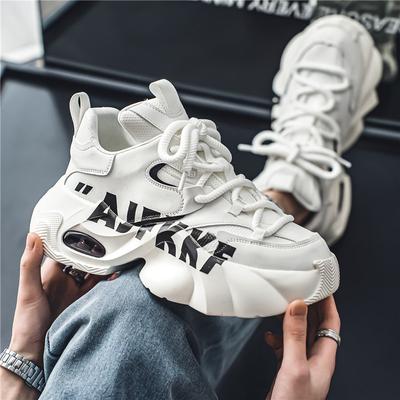 Hot Selling Personalized Breathable Casual Men's Shoes Fashionable and Trendy High Cut Thick Soled Running Sports Shoes Sneakers