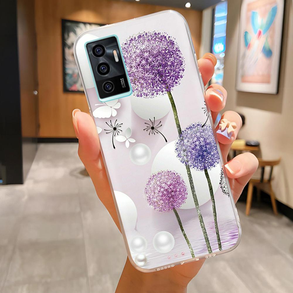 Transparente Handyhülle für Vivo V23e V23 5G V23 Pro Niedlich Weich Glatt Silikon Vollständige Abdeckung Anti-Schock Rückseite für Vivo V2130 V2132