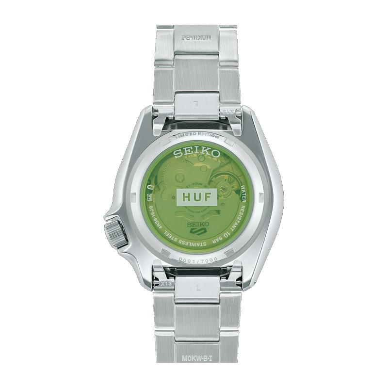 Seiko Impermeabile 100 metri Movimento meccanico automatico/manuale Cinturino in acciaio 42,5 mm Orologio da uomo Quadrante argentato SRPL33