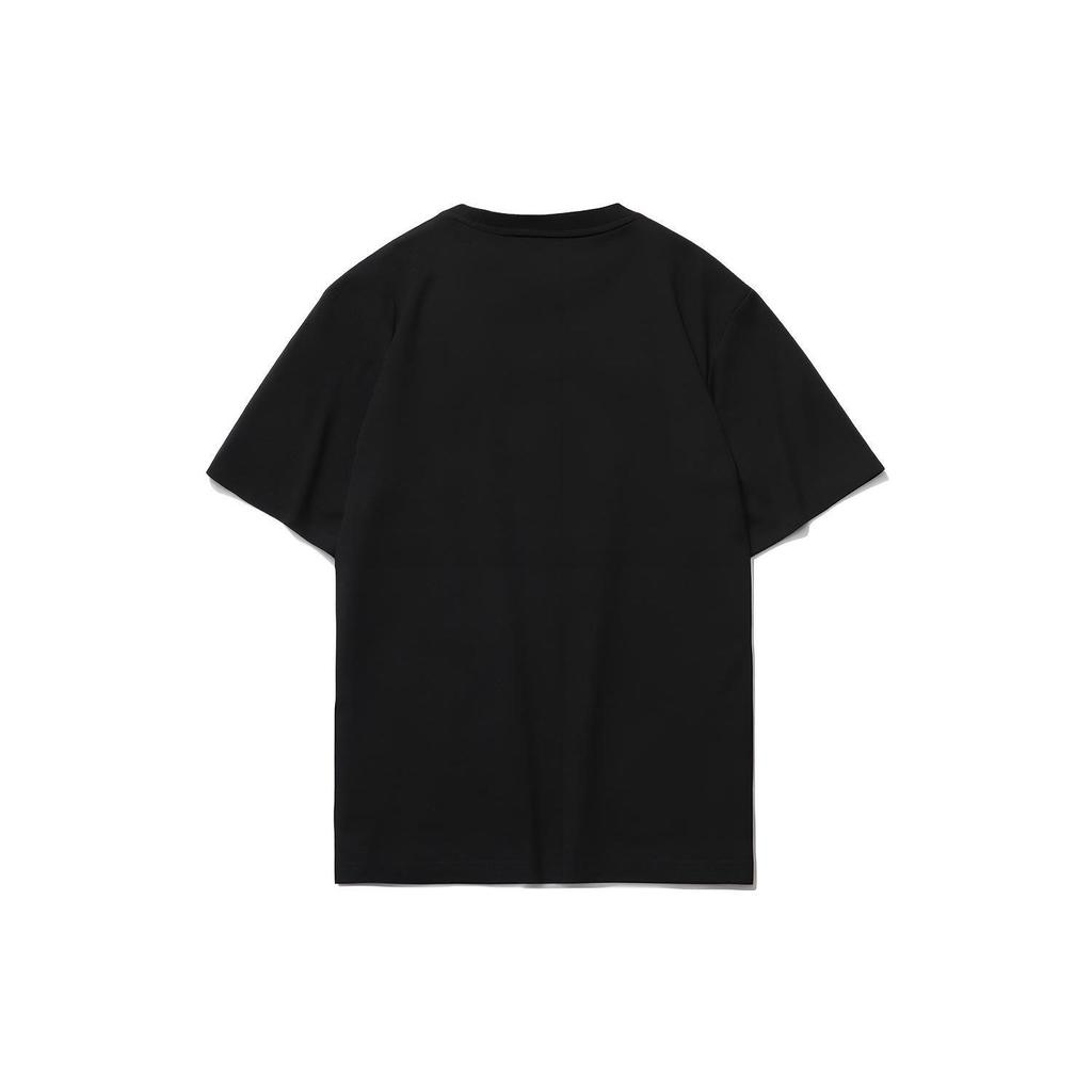 Li-Ning Sports Fashion Series Logo Print Round Neck T-Shirt Men Tops Black AHSR543-2