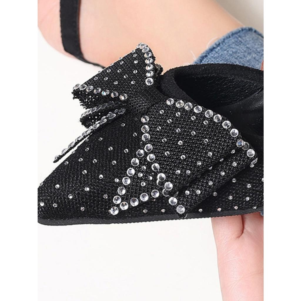 New Summer Rhinestone Bow High Heels - Women’s Pointed Toe Stiletto Dress Sandals