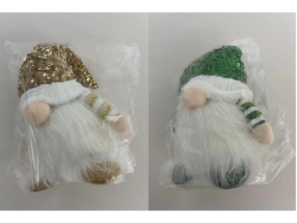 Cross-Border Christmas Gnome Ornament with Glowing Sequin Hat