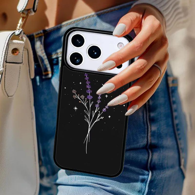 Minimal Aesthetics Flowers Phone Case For iPhone 17 Air 14 15 13 12 Max Cover For Apple 16e 11 Pro Max Plus Coque