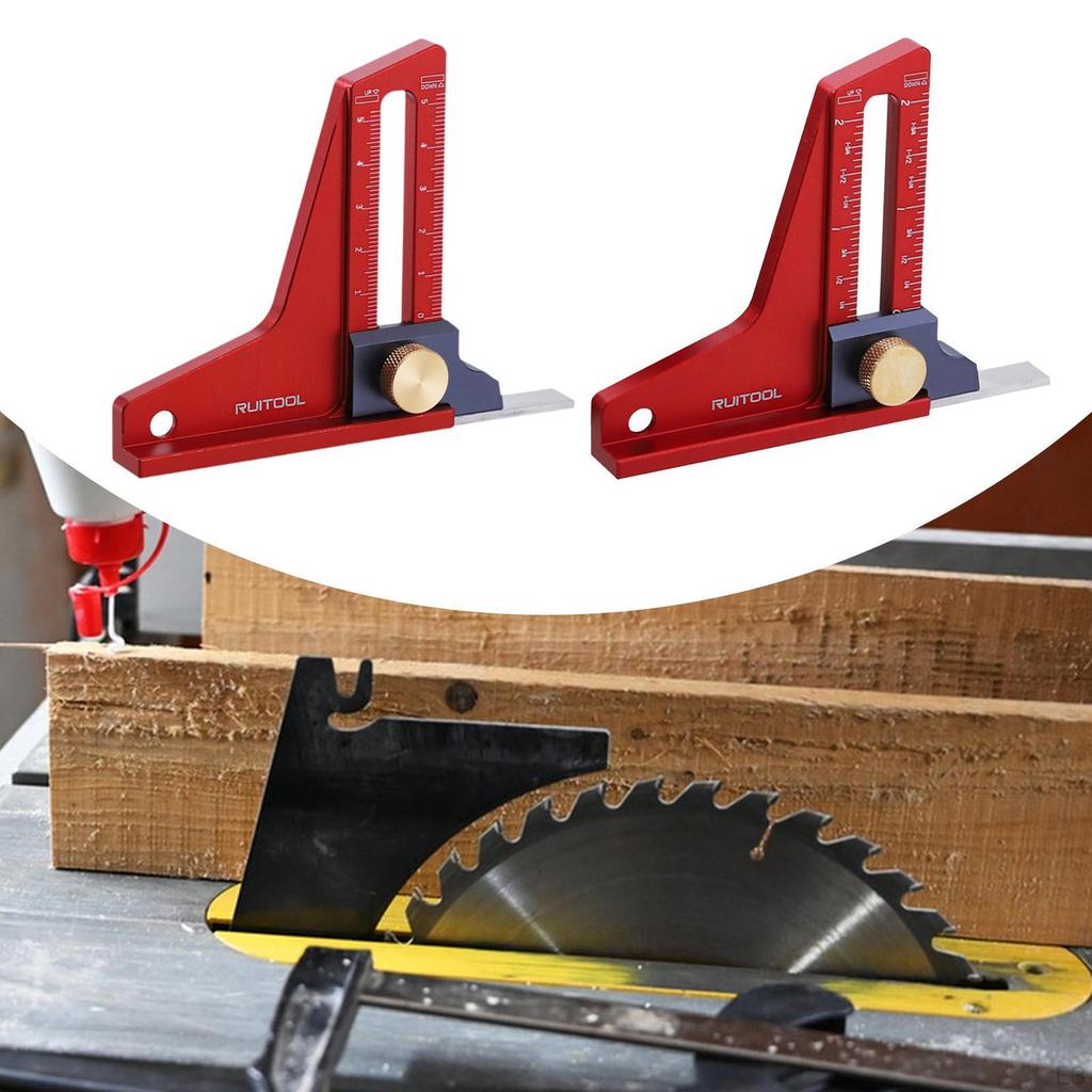 Table Saw Height Gauge Adjustable Professional Use Measurement Tool Double Scale Depth