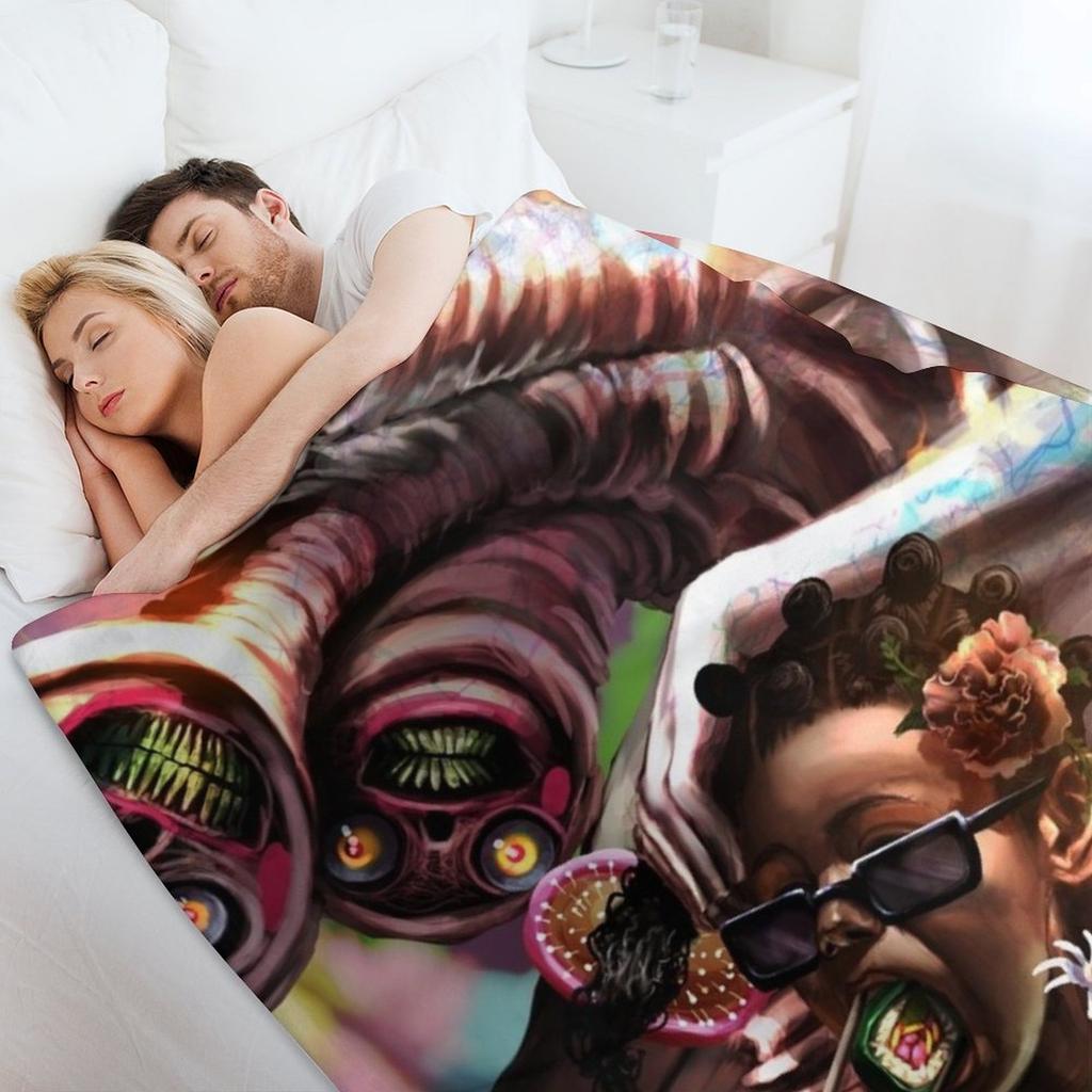 Just The Family Throw Blanket Cute Plaid christmas decoration Warm Thermals For Travel Blankets
