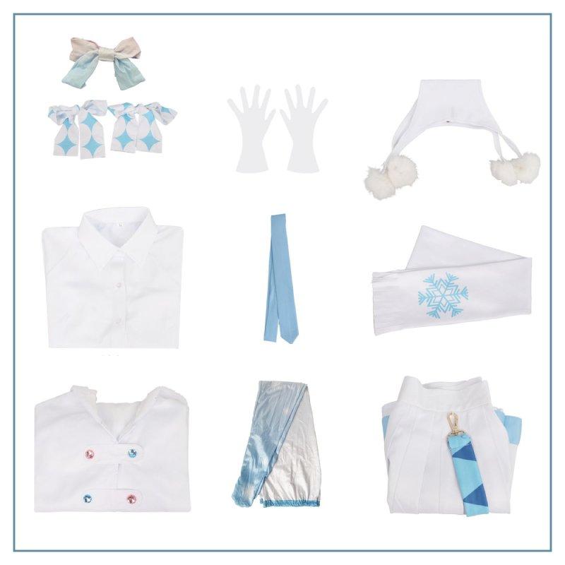 

Снежная Мику Женская накидка Фестивали Косплей Украшение Костюм Одежда Выступление S