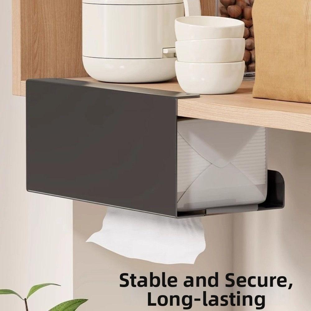 Moisture-proof Hanging Tissue Holder Punch-Free Paper Towel Rack  Kitchen Cabinet Doors