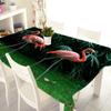 Bunte Blume und Flamingo Tischdecke Staubdicht Verdicken Baumwolle Rechteckig Rund Tischdecke Für Hochzeit Picknick Party