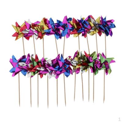 Bâtonnets de fruits moulin à vent en aluminium, 50 pièces, pics à Cocktail, décoration de Table de fête