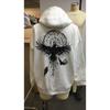 Lockeres, trendiges, übergroßes Kapuzensweatshirt für Herren in Übergröße mit Wikinger-Totem-Print