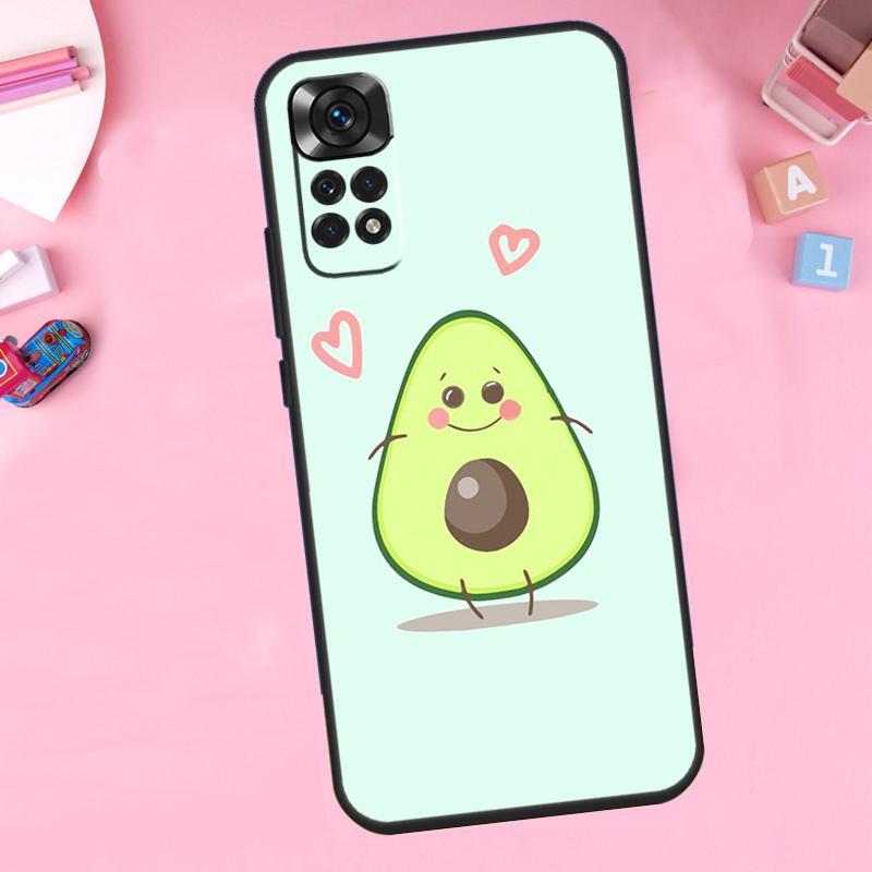 cute cartoon Avocado Fitness For Xiaomi Redmi Note 14 10 11 12 13 15 Pro Plus Phone Case For Redmi 15 15C 14C 12C 10C 13C