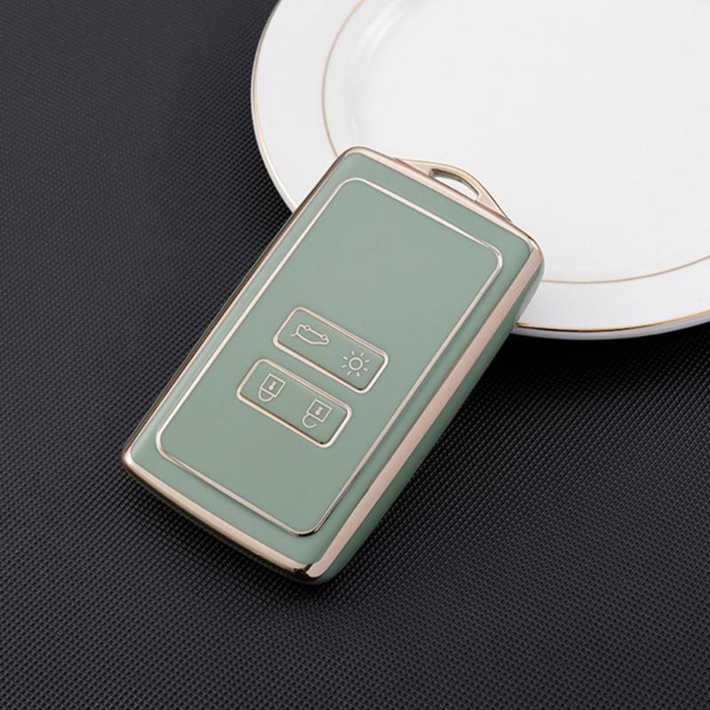 Waterproof Automotive Key Shell 4 Buttons Remote TPU Key Card Case Fob Cover Holder Modified Suitable for Espace/Tce/300