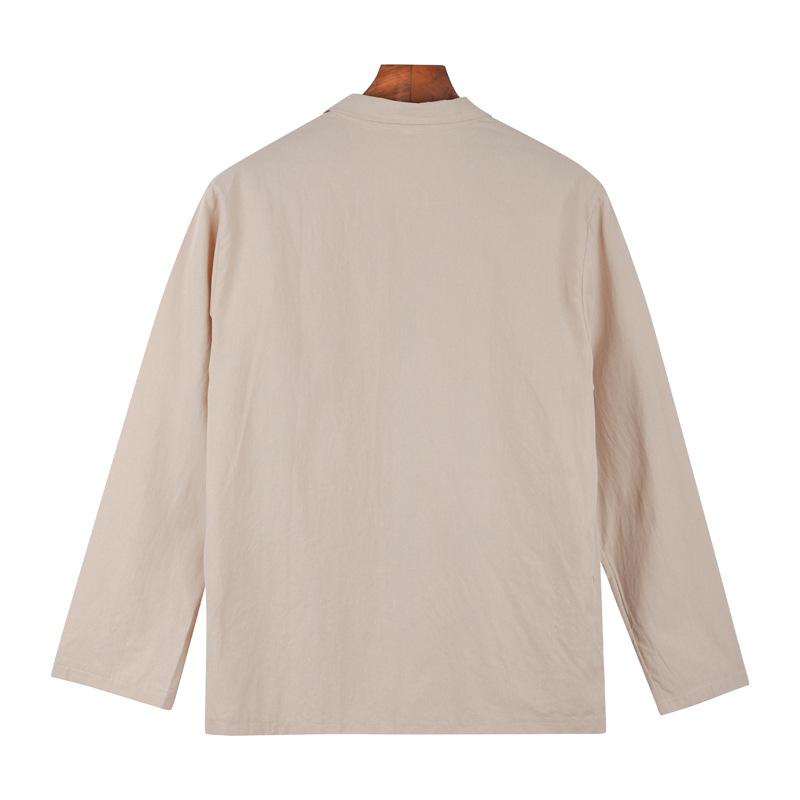 Men's Casual Loose-Fit Cotton-Linen Blazer for Spring/Autumn