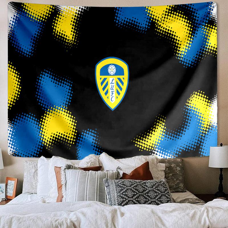 Tapisserie Legacy Leeds United Crest pour Salle de Jeux, Accessoires pour Chambre à Coucher, Salon, Dortoir Décoration Murale Cadeaux d'Anniversaire pour Fans