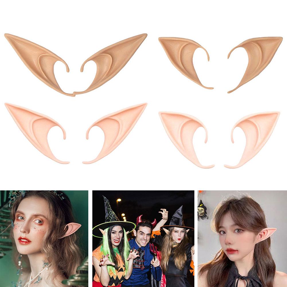 1 Pair Elf Ears Cosplay Angel Elf Ears Vampire Ears DIY Halloween Christmas Themed Party Costume Accessories