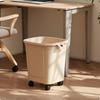 Wheeled Trash Can with Attached Lid Lidded Bin Mobile Garbage for