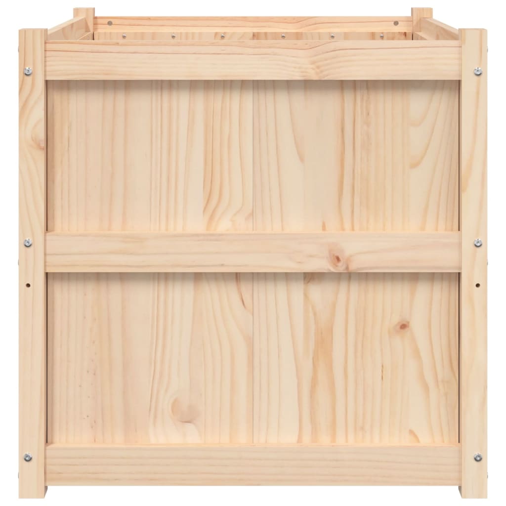 Vidaxl Donica Ogrodowa, 70X70X70 Cm, Lite Drewno Sosnowe