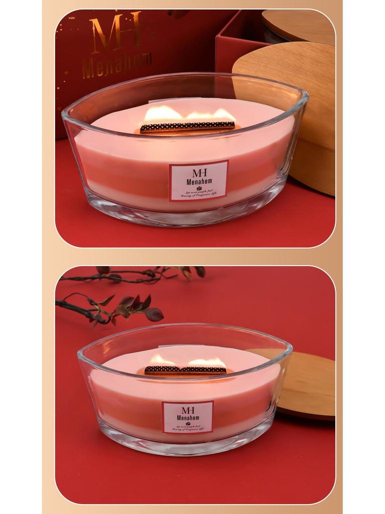 White Noise Boat-Shaped Scented Candle Gift Set - Premium Party Favor with Plant-Based Fragrance