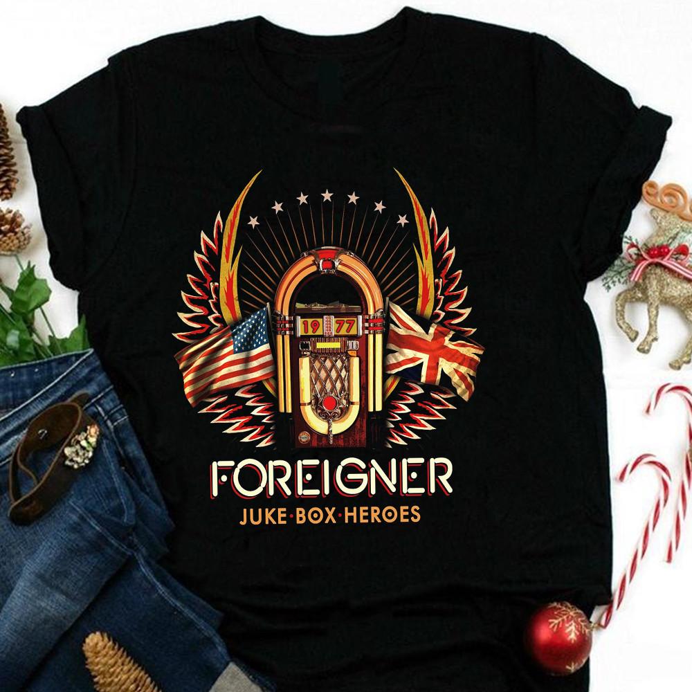 

New ForeignerJuke Box Heroes best Friend Black Men S234XL Shirt Unisex T-Shirt XXXXL