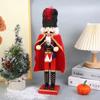 Weihnachts-Nussknacker-Ornamente Holzsoldaten-Puppe mit Umhang Ornament für Zuhause Küche Bücherregal Partydekoration